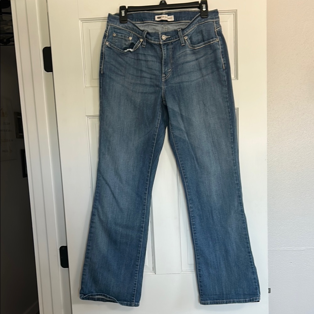 Levi's Blue Flare Wide Leg Jeans
